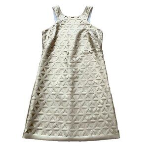 Lilly Pulitzer Mango Gold Metallic Daisy Laser Cut XS Sleeveless Party